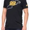 100% BB33 Track T-Shirt -Motorcycle Goggles Sales Store 100 bb33 track t shirt black