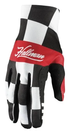Thor Hallman Mainstay Glove -Motorcycle Goggles Sales Store thor hallman mainstay glove yellow checker 2