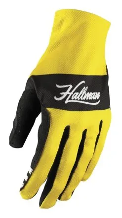 Thor Hallman Mainstay Glove -Motorcycle Goggles Sales Store thor hallman mainstay glove yellow checker